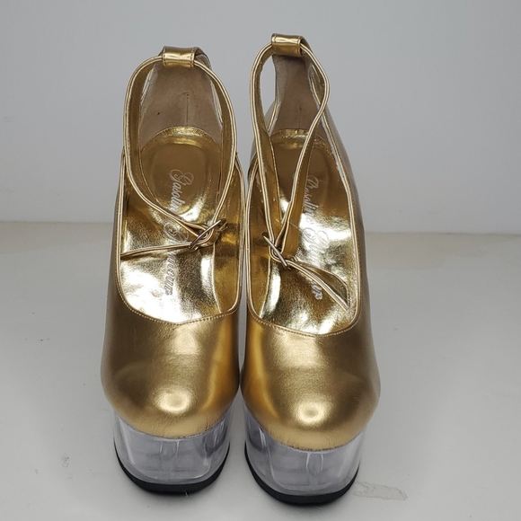 GASOLINE GOLD ANKLE STRAP SHOES - Picture 4 of 10